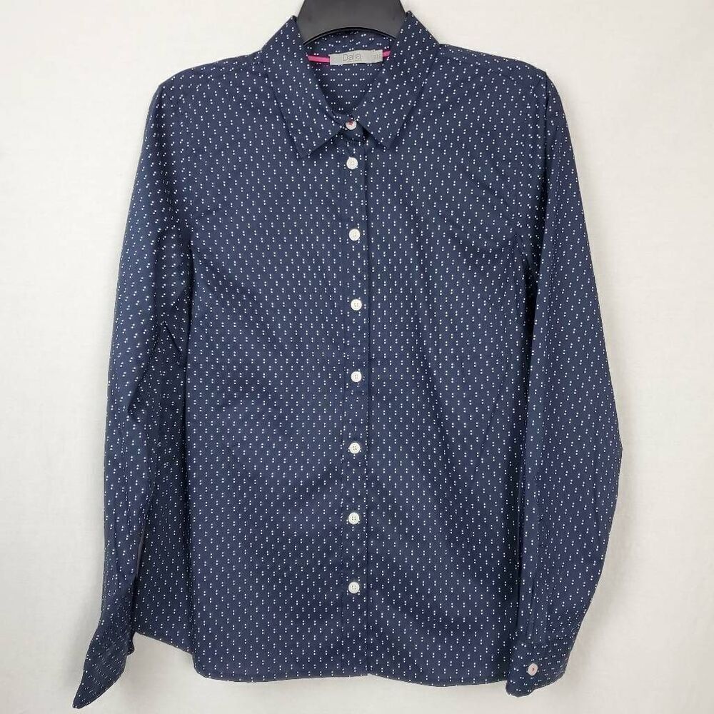 Dalia Large Navy Button Front Shirt